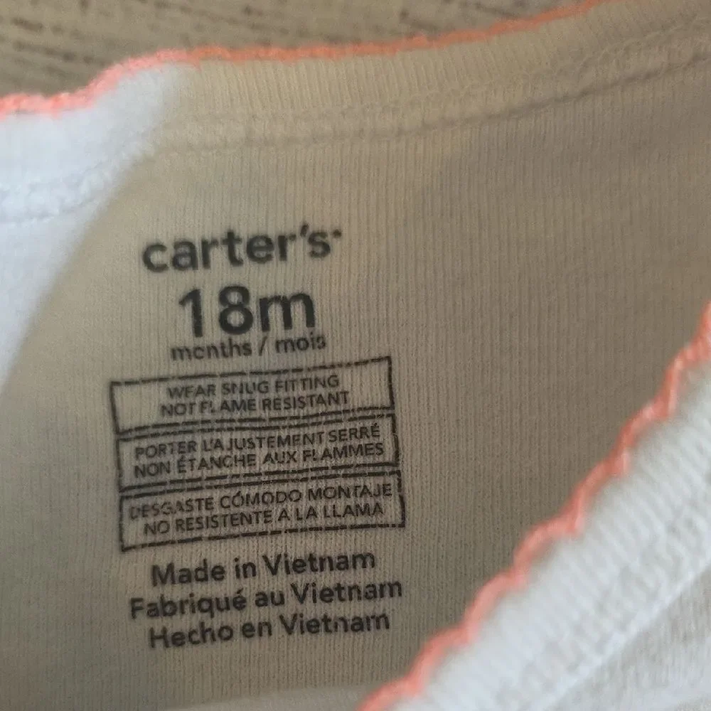 Carter's Pink and White Cat Pajama Set
